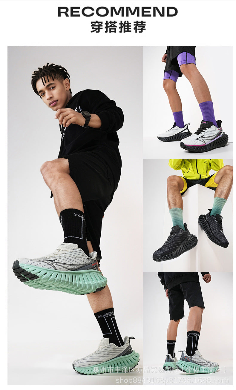 Running Shoes Men's Shoes 2025 New Breathable Mesh Sports Carbon Plate Running Shoes Increased Wear-Resistant Versatile Casual Shoes