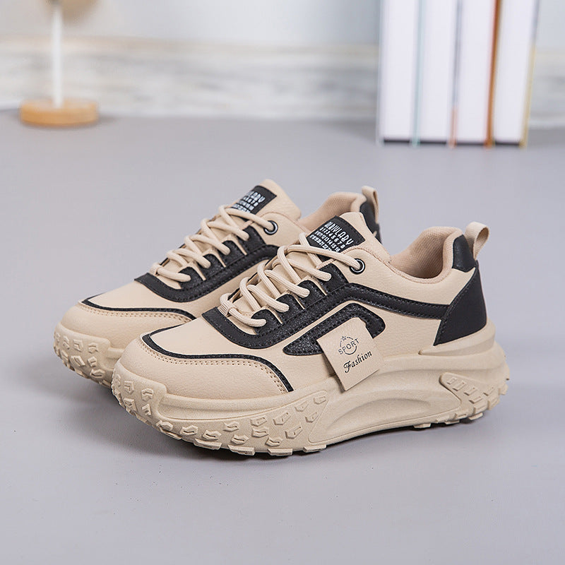 Popular Dad Sneakers for Women, Spring and Autumn Versatile Thick-Soled 2026 New Model, Trendy Casual Sports Shoes for Women, Student Running Shoes