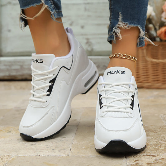 Summer Wear-Resistant Height-Increasing Dad Shoes Mesh Tendon Sole Running Shoes Breathable Non-Slip Sports Shoes