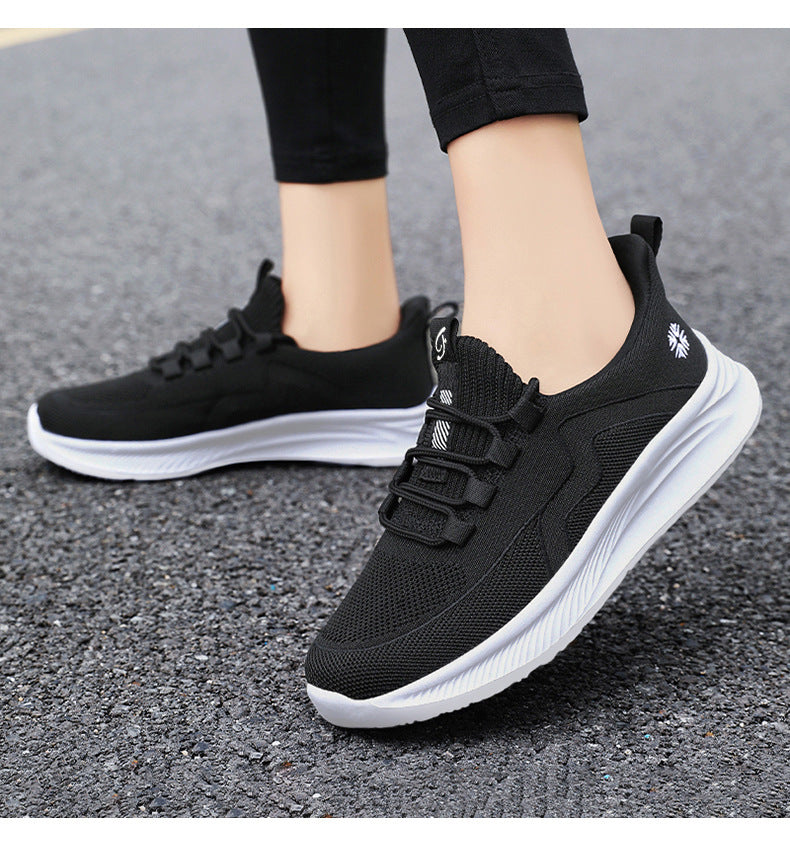 Summer New Style Walking Shoes, Shallow-Mouthed Women's Shoes, Casual Running Shoes, Comfortable Mom Shoes, Breathable Middle-Aged and Elderly Sports Shoes