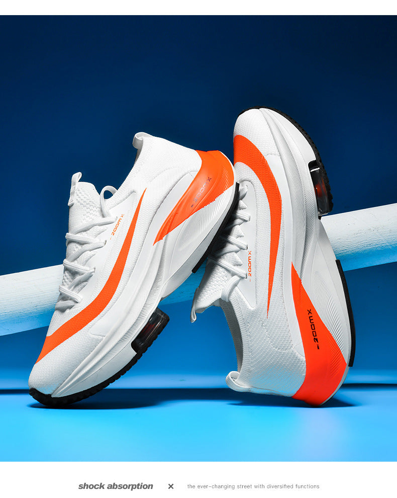 New Running Trendy Shoes Men's Air Cushion Shock Absorption 2025 Spring Lightweight Student Sports 46 Large Size Men's Shoes Casual and Breathable