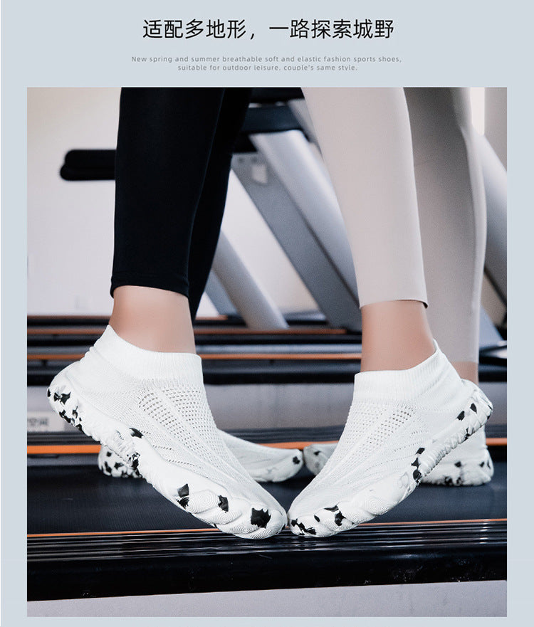 Indoor Fitness Shoes for Men and Women, Skipping Rope Shoes, Shock-Absorbing Soft-Soled Treadmill Shoes, Aerobics Squat Shoes, Non-Slip Comprehensive Training Shoes