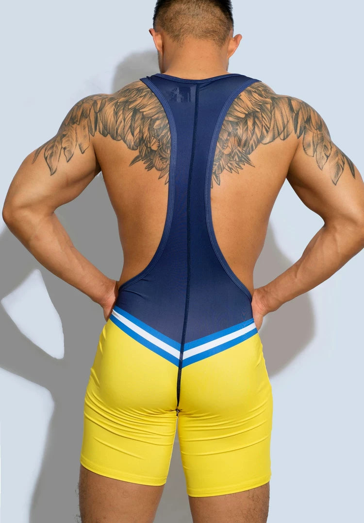 Underwear Sport Wrestling Corset Bodysuit Men Shape Wear Elasticity Man Party Suit