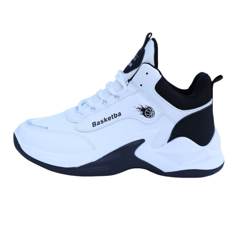 2025 New Basketball Shoes, Autum Men's Shoes, Wear-Resistant, Non-Slip, Student Running Shoes, Waterproof Leather High-Top Sports Shoes