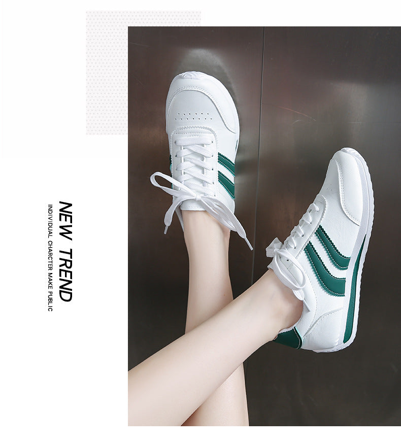 2025 Spring and Autumn New Forrest Gump Shoes Breathable Sports Casual Shoes Running Shoes Soft Sole Lightweight White Shoes Cross-Border Large Size