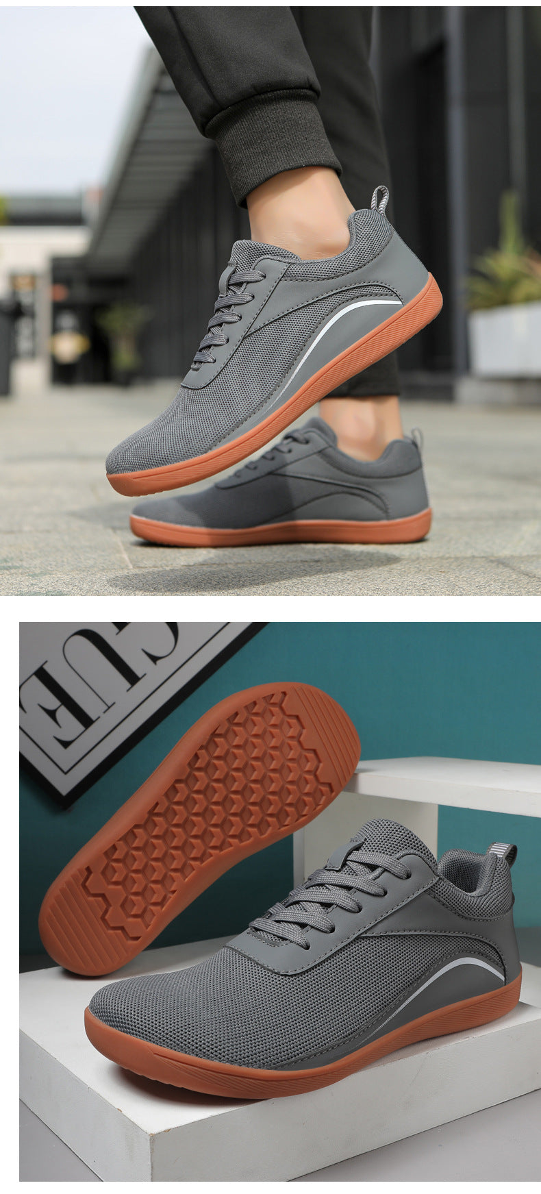 Cross-border 2024 men's barefoot shoes wide toe shoes Amazon step wide palm women's shoes four seasons casual hiking shoes