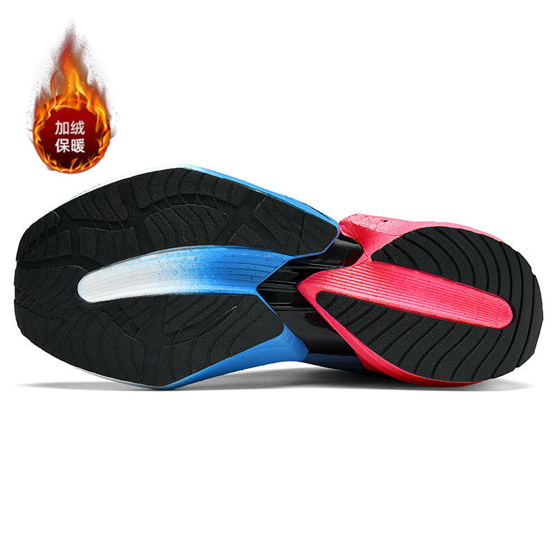 Running shoes winter fleece-lined mesh flying 3c boys sports running shoes