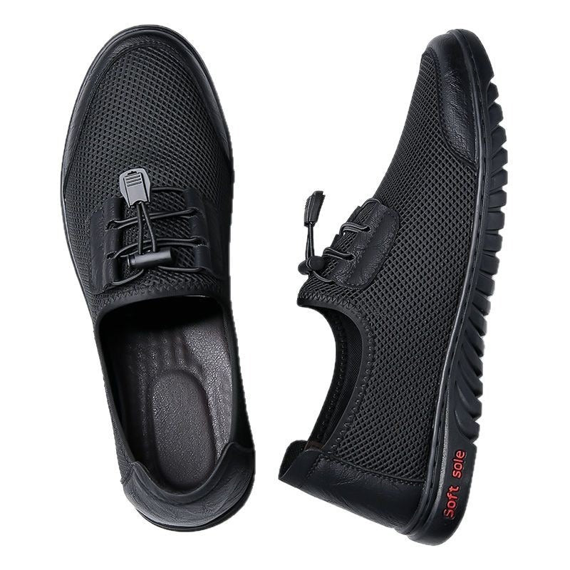 2026 Summer Men's Shoes New Sports Casual Shoes Lightweight Breathable Mesh Shoes Non-Slip Soft Sole Driving Shoes Slip-On