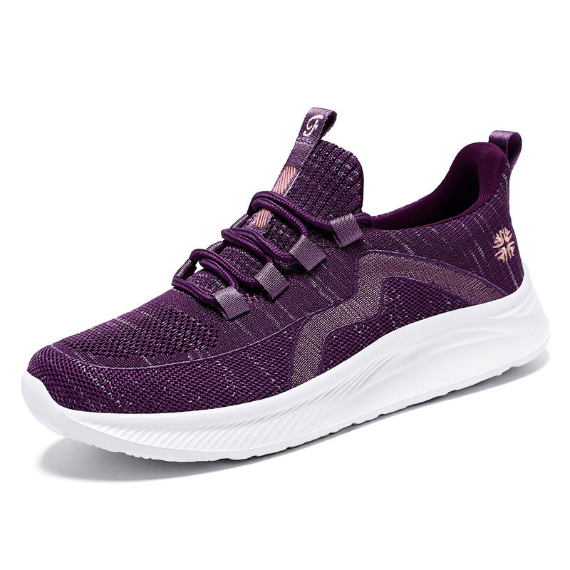 Summer New Style Walking Shoes, Shallow-Mouthed Women's Shoes, Casual Running Shoes, Comfortable Mom Shoes, Breathable Middle-Aged and Elderly Sports Shoes