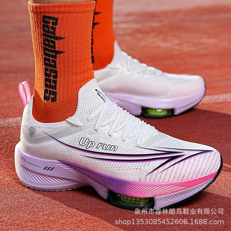 Up Run2026 New Air-Cushioned Sports Shoes for Spring, Men's and Women's Professional Physical Examination Marathon Racing Carbon Plate Running Shoes