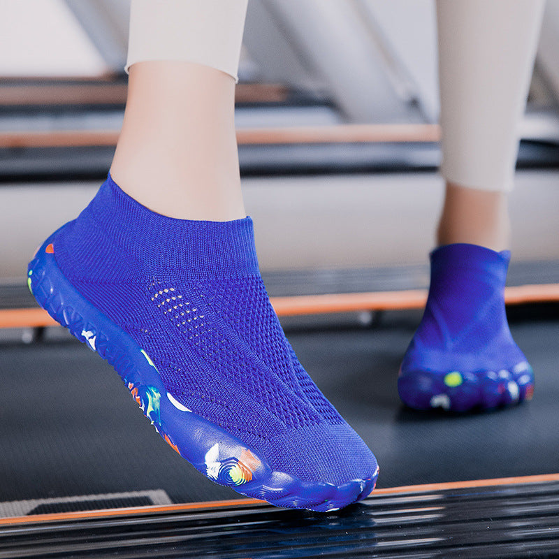 Indoor Fitness Shoes for Men and Women, Skipping Rope Shoes, Shock-Absorbing Soft-Soled Treadmill Shoes, Aerobics Squat Shoes, Non-Slip Comprehensive Training Shoes