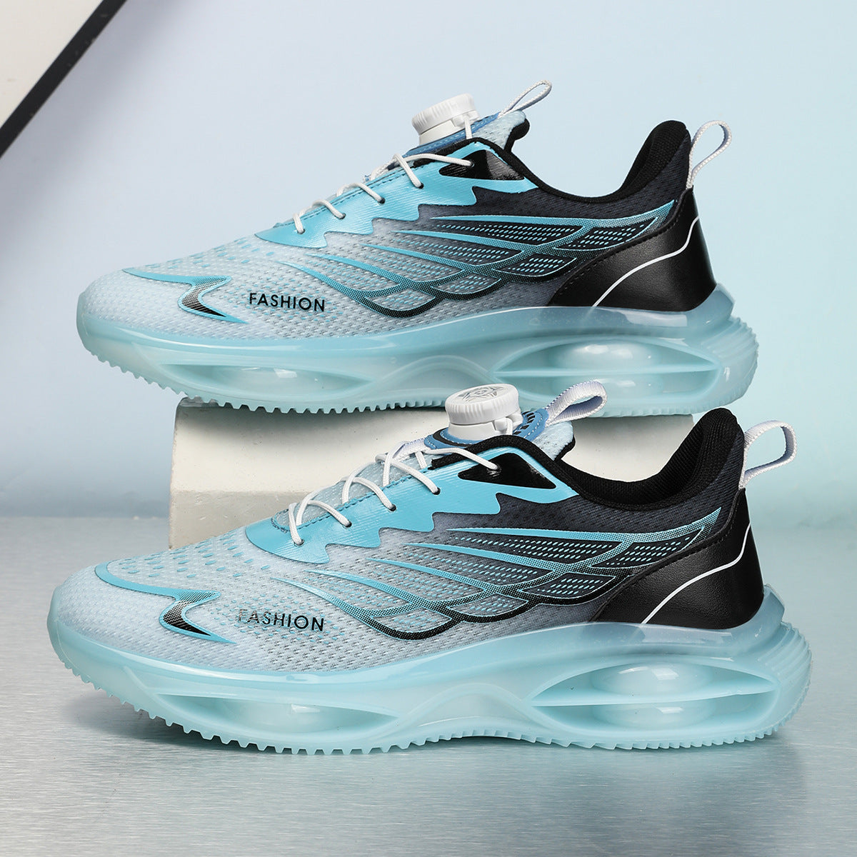 Men's Shoes 2025 New Autum Breathable Running Shock-Absorbing Trendy Shoes Swivel Buckle Mesh Casual Shoes Youth Sports Trend