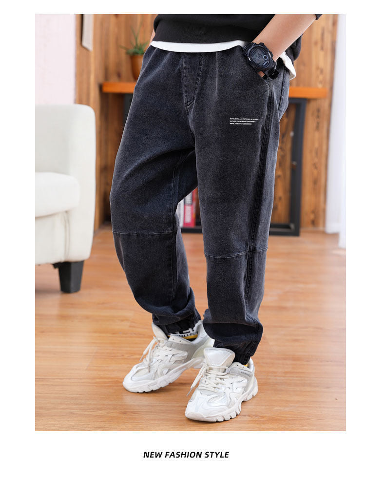 New Casual Kids Boys Clothes Jeans Pants Children Wears Denim Clothing Infant Baby Trousers Bottoms 4 5 6 7 8 9 10 11 12Years