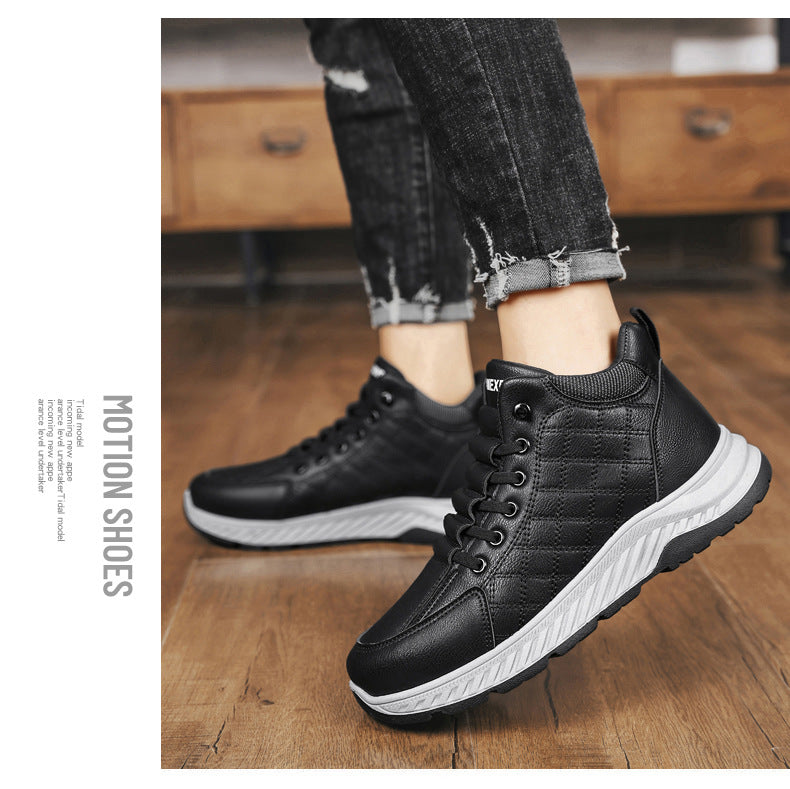 Casual Sports Leather Shoes Men's 2025 New Soft Sole Non-Slip Wear-Resistant Lightweight Fashionable Breathable Forrest Gump Shoes sneaker