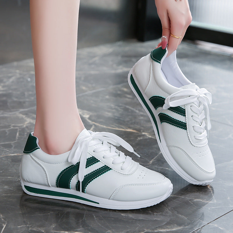 2025 Spring and Autumn New Forrest Gump Shoes Breathable Sports Casual Shoes Running Shoes Soft Sole Lightweight White Shoes Cross-Border Large Size