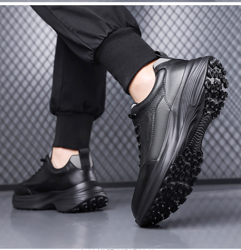 Sports Shoes for Men 2026 New Trendy Genuine Leather Lightweight Soft-Soled Casual Shoes for Students Running Outdoor High-End Men's Shoes