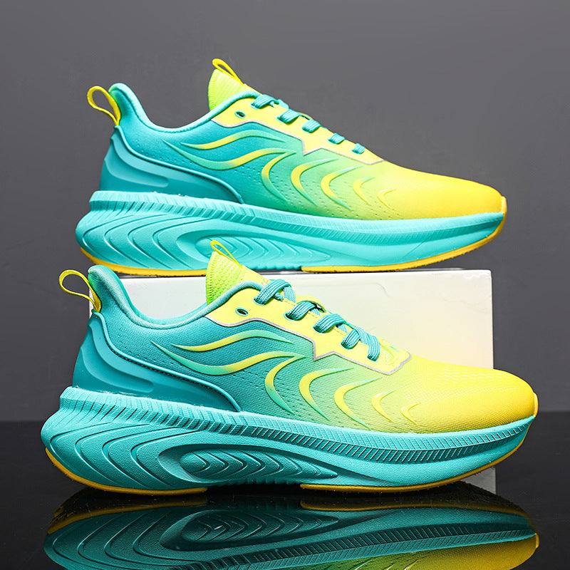 Reflective Night Vision Sports Shoes for Men, Breathable Non-Slip Running Shoes, Shock-Absorbing Professional Marathon Running Shoes, Shock-Absorbing Skipping Shoes for Women