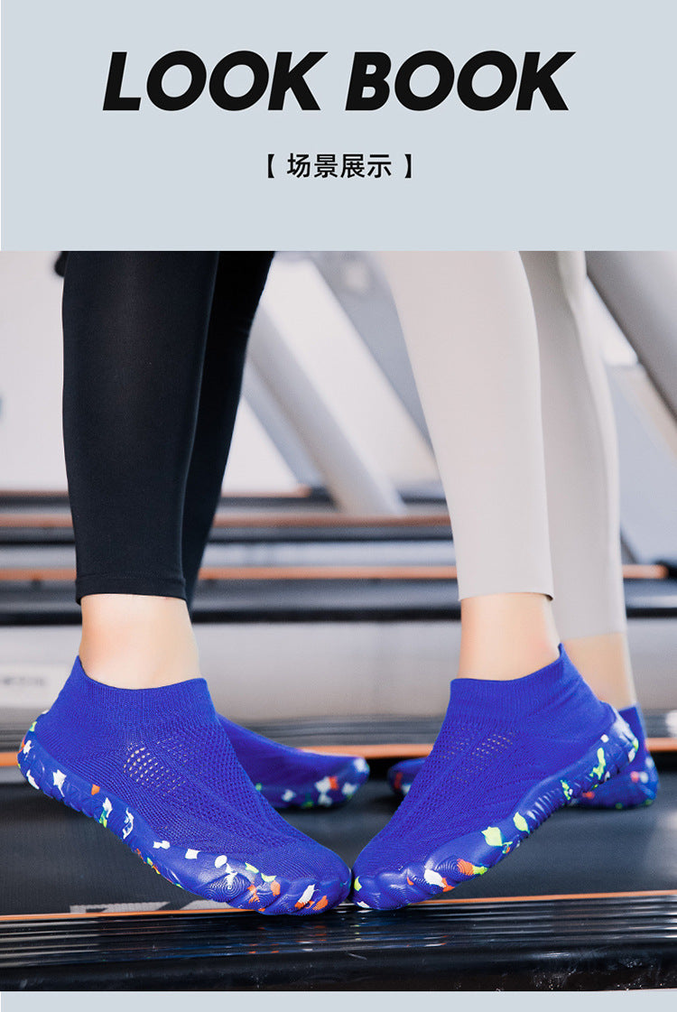 Indoor Fitness Shoes for Men and Women, Skipping Rope Shoes, Shock-Absorbing Soft-Soled Treadmill Shoes, Aerobics Squat Shoes, Non-Slip Comprehensive Training Shoes