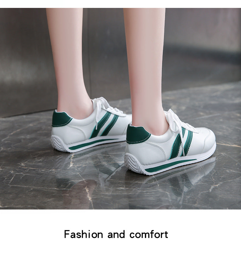 2025 Spring and Autumn New Forrest Gump Shoes Breathable Sports Casual Shoes Running Shoes Soft Sole Lightweight White Shoes Cross-Border Large Size