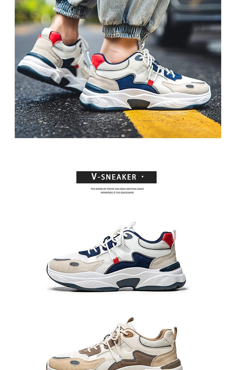 2025 New Mesh Breathable Trendy All-match Sports Leisure Running Height Increasing Cyber Celebrity Torre Trendy Shoes Summer Men's Shoes