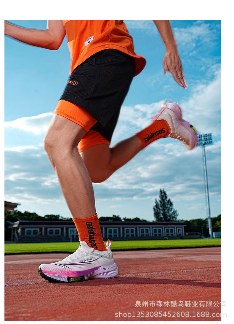 Up Run2026 New Air-Cushioned Sports Shoes for Spring, Men's and Women's Professional Physical Examination Marathon Racing Carbon Plate Running Shoes