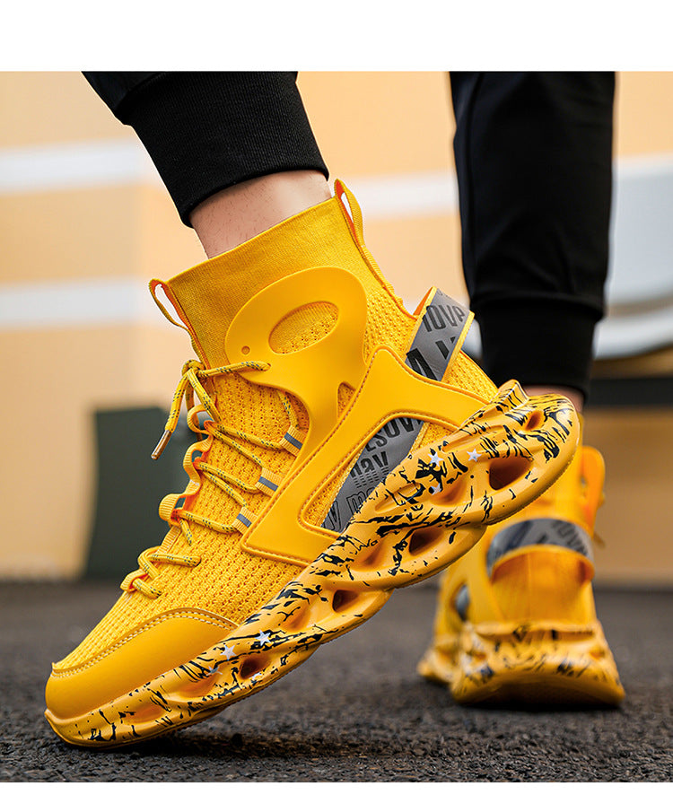 plus size Men's Shoes Spring and Autumn New Soft Sole Sports Casual Mesh Running Shoes Lightweight 46 Cross-border Shoes Men's Trendy Shoes