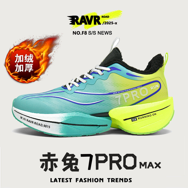 Running shoes winter fleece-lined mesh flying 3c boys sports running shoes
