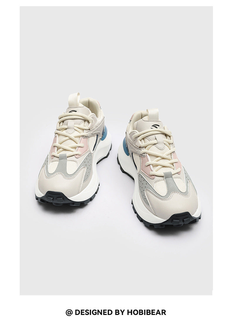 HOBIBEAR Men's Shoes Spring and Autumn Trendy Brand Breathable Thick-soled Torre Shoes Men's Casual Running sneaker Youth Trendy Shoes
