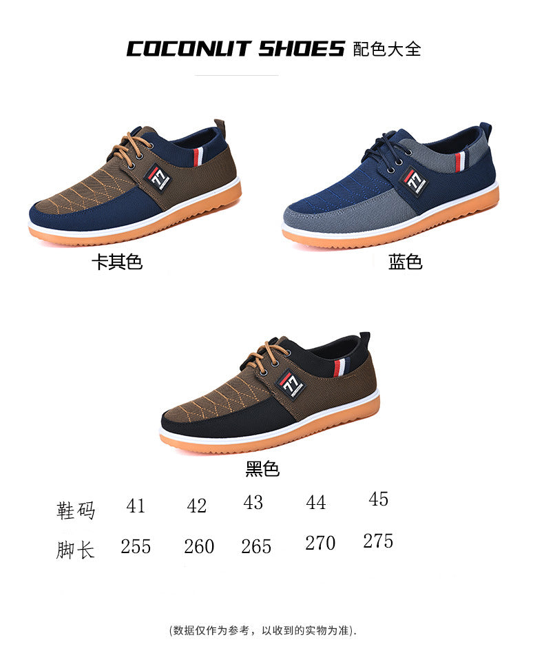 Breathable and Wear-Resistant Work Shoes, New Autumn Running Shoes, Lightweight Rubber Sole, Versatile Cloth Shoes for Drivers, Men's Shoes