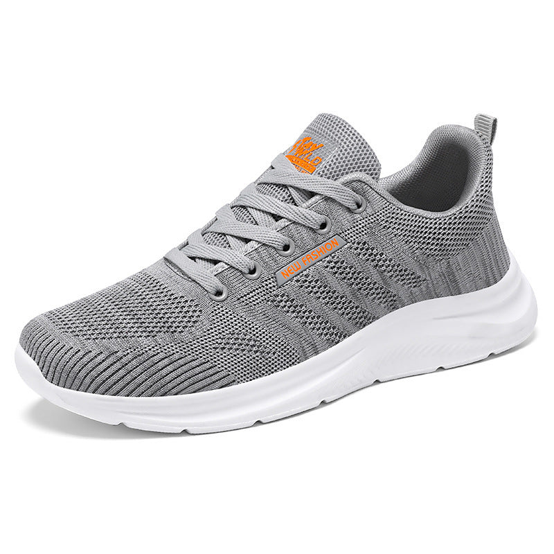 Men's Shoes 2026 Summer Running Shoes Cross-Border Wholesale Single Shoes Korean Style Soft Sole Breathable Sports Shoes