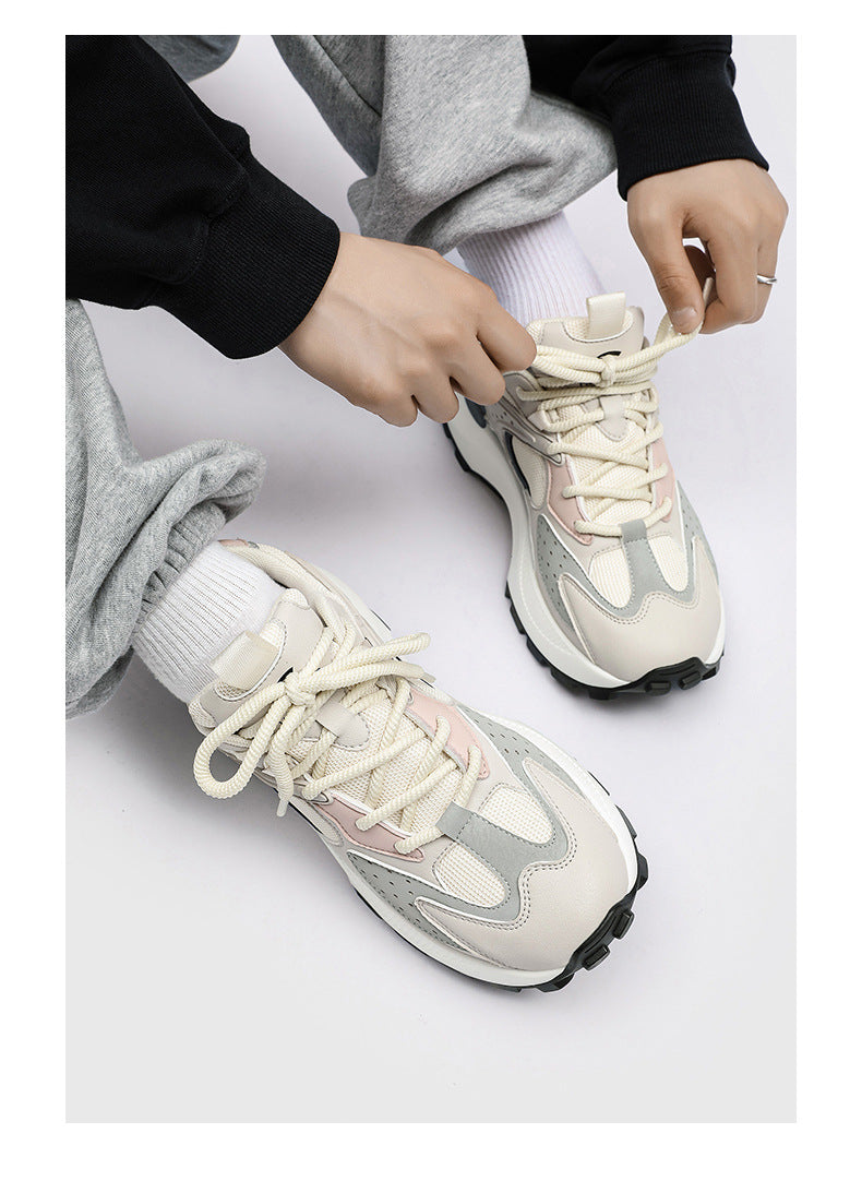 HOBIBEAR Men's Shoes Spring and Autumn Trendy Brand Breathable Thick-soled Torre Shoes Men's Casual Running sneaker Youth Trendy Shoes