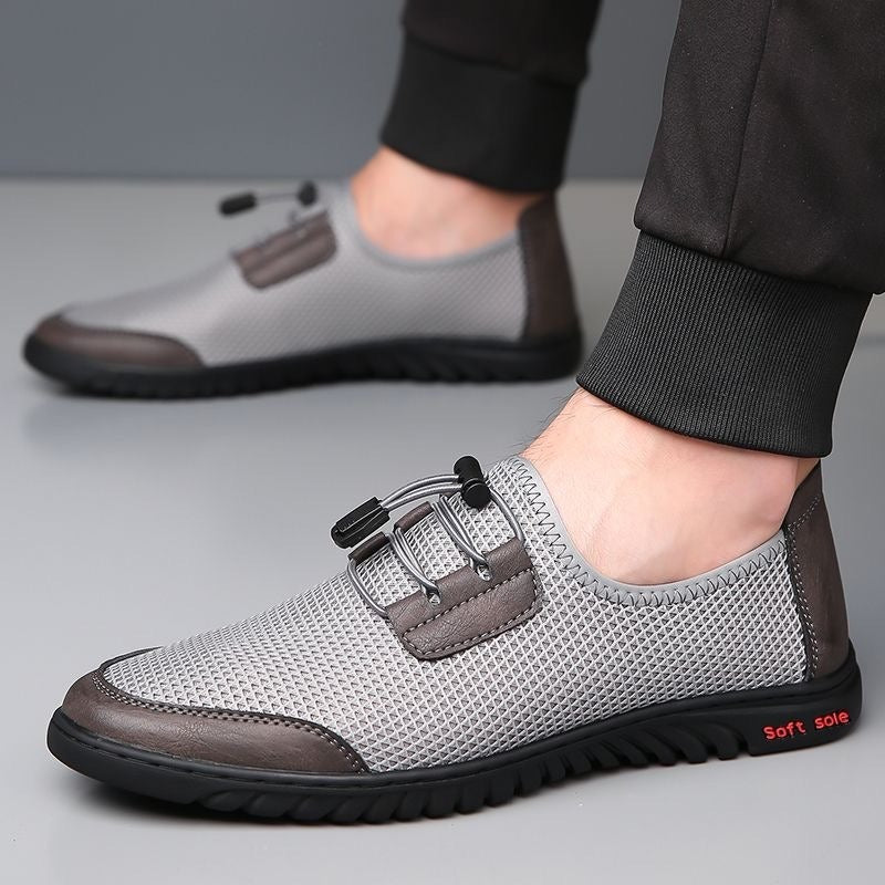 2026 Summer Men's Shoes New Sports Casual Shoes Lightweight Breathable Mesh Shoes Non-Slip Soft Sole Driving Shoes Slip-On