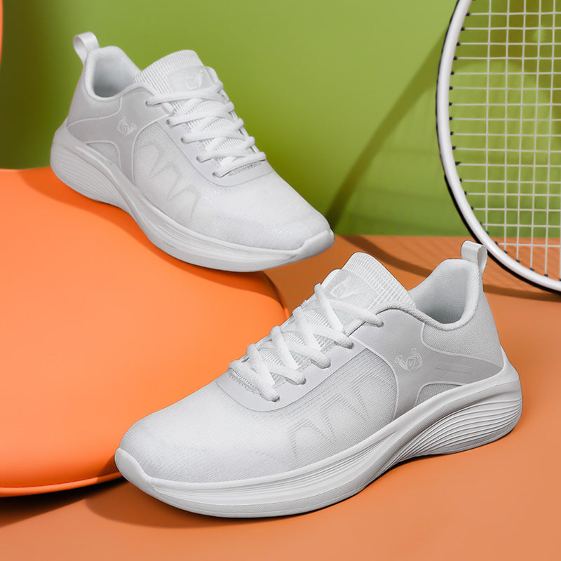 Large Size 45 New Breathable Lightweight Men's Running Shoes, High-End Trendy White Sneakers, Fashionable Sports Running Shoes