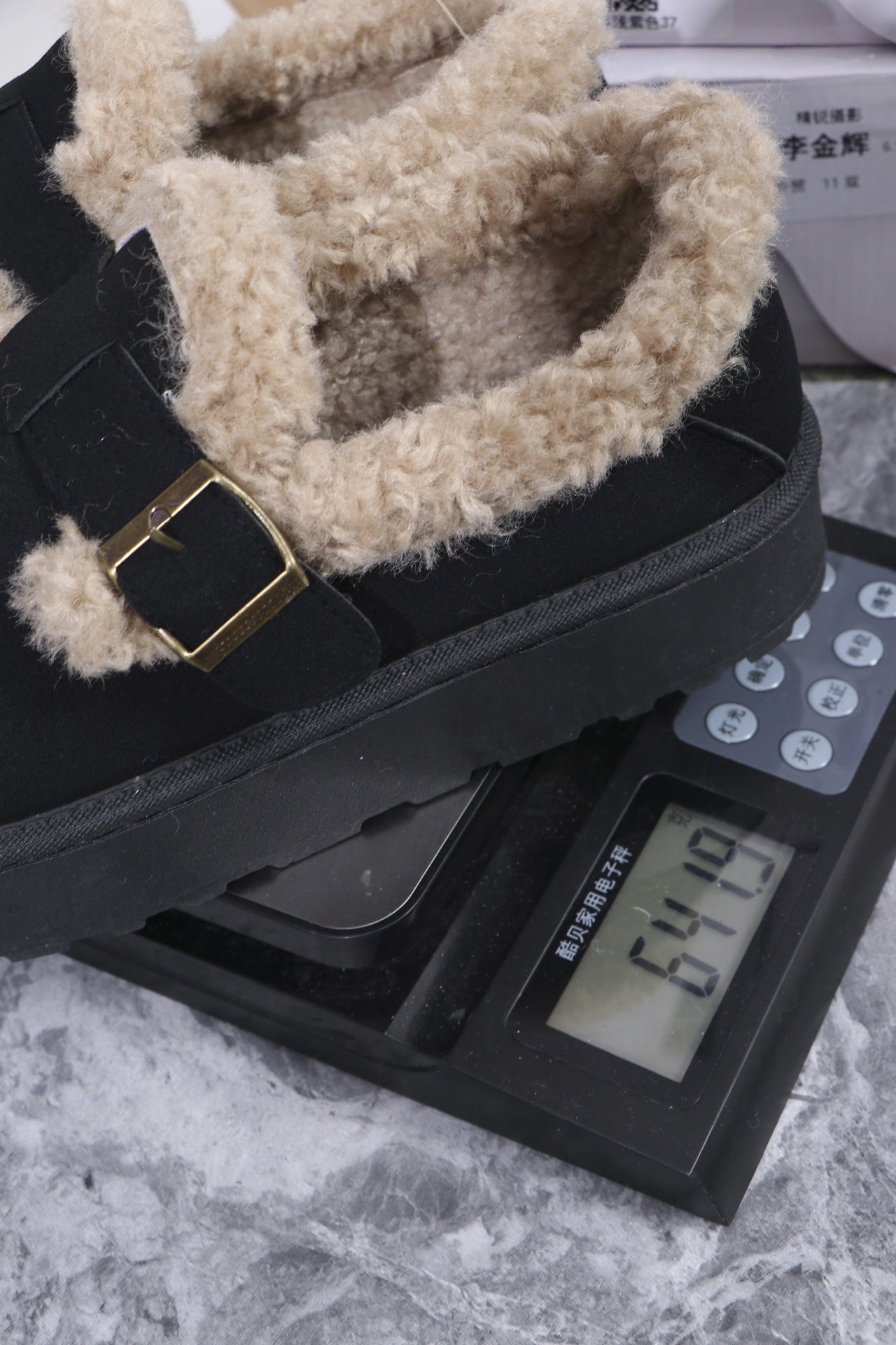 Retro Birkenstock Snow Shoes for Women, Fleece-Lined Loafers, 2026 New Winter Style, Slip-On Thick-Soled Warm Cotton Shoes