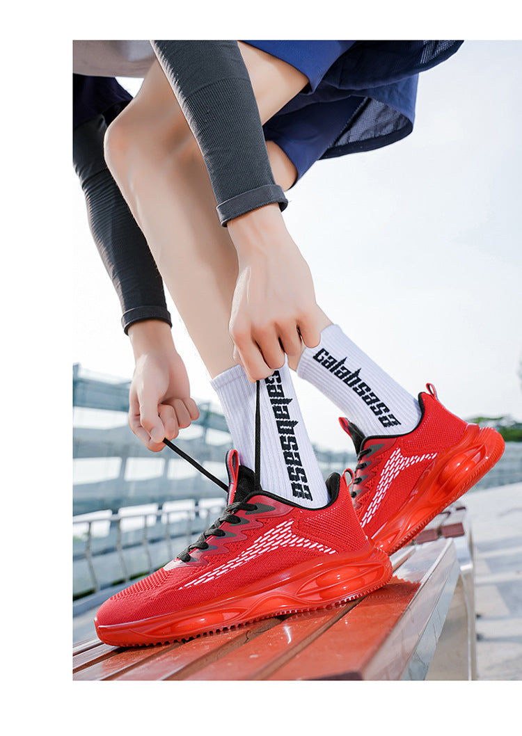 Men's Sports Shoes 2025 New Model Full-Length Air-Cushioned Running Shoes Men's Non-Slip Shock-Absorbing Casual Fashion Trendy Dad Shoes Men