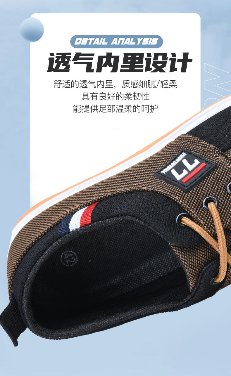 Breathable and Wear-Resistant Work Shoes, New Autumn Running Shoes, Lightweight Rubber Sole, Versatile Cloth Shoes for Drivers, Men's Shoes