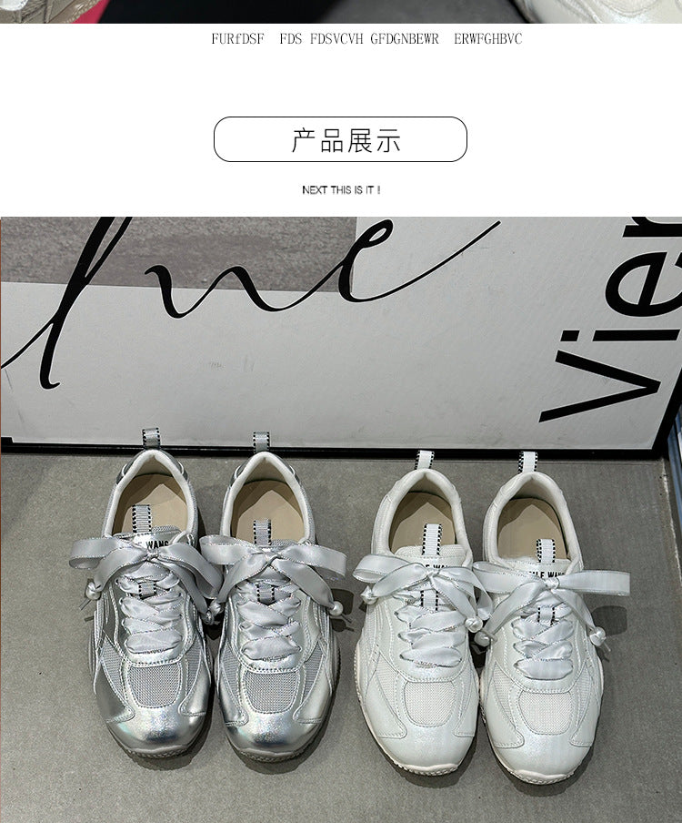 Sports Shoes for Women 2024 New Autum Women's Shoes Flats Breathable Forrest Gump Shoes Casual Versatile Ballet Moral Training Shoes Mesh
