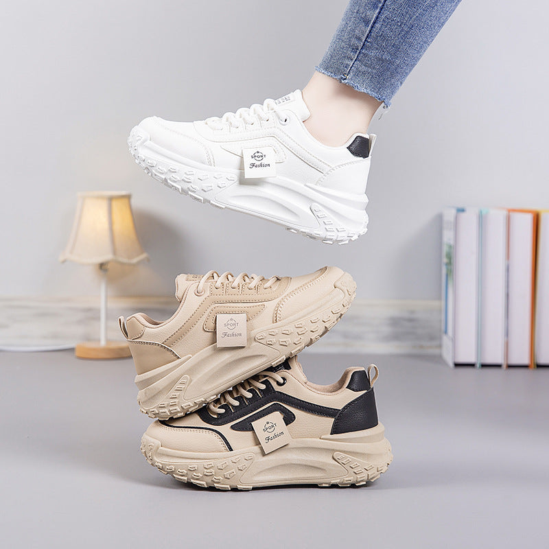 Popular Dad Sneakers for Women, Spring and Autumn Versatile Thick-Soled 2026 New Model, Trendy Casual Sports Shoes for Women, Student Running Shoes