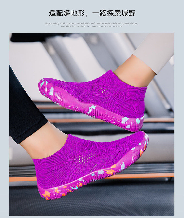 Indoor Fitness Shoes for Men and Women, Skipping Rope Shoes, Shock-Absorbing Soft-Soled Treadmill Shoes, Aerobics Squat Shoes, Non-Slip Comprehensive Training Shoes
