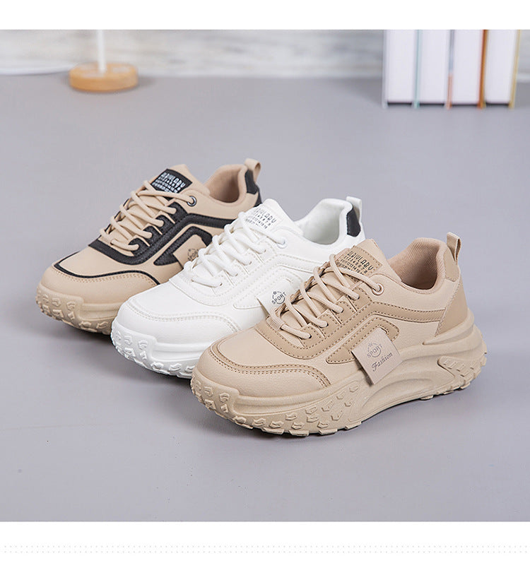 Popular Dad Sneakers for Women, Spring and Autumn Versatile Thick-Soled 2026 New Model, Trendy Casual Sports Shoes for Women, Student Running Shoes