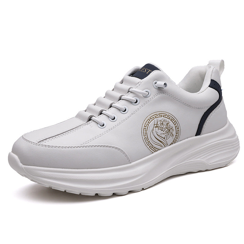 Men's Sports Shoes 2026 New Trendy Genuine Leather Lightweight Soft-Soled Soft-Surface Casual Shoes for Male Students Running Outdoor Men's Shoes
