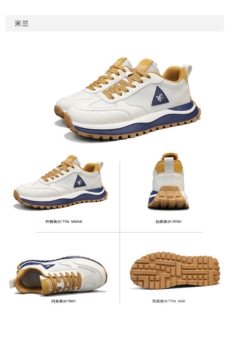 Summer Sports Shoes for Men, Casual Running Shoes, Breathable Mesh Shock-Absorbing Lightweight Soft-Soled British Style Men's Shoes, Moral Training Shoes