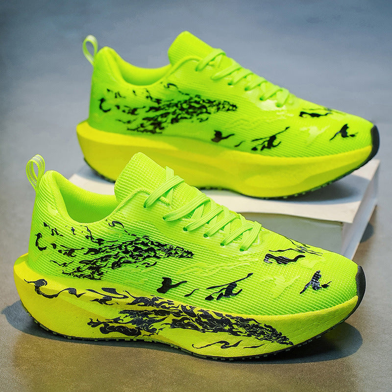 Four Seasons 2025 New Running Shoes for Men and Women, Carbon Plate Shock-Absorbing Soft Sole Student Training Professional Running Shoes and Sports Shoes