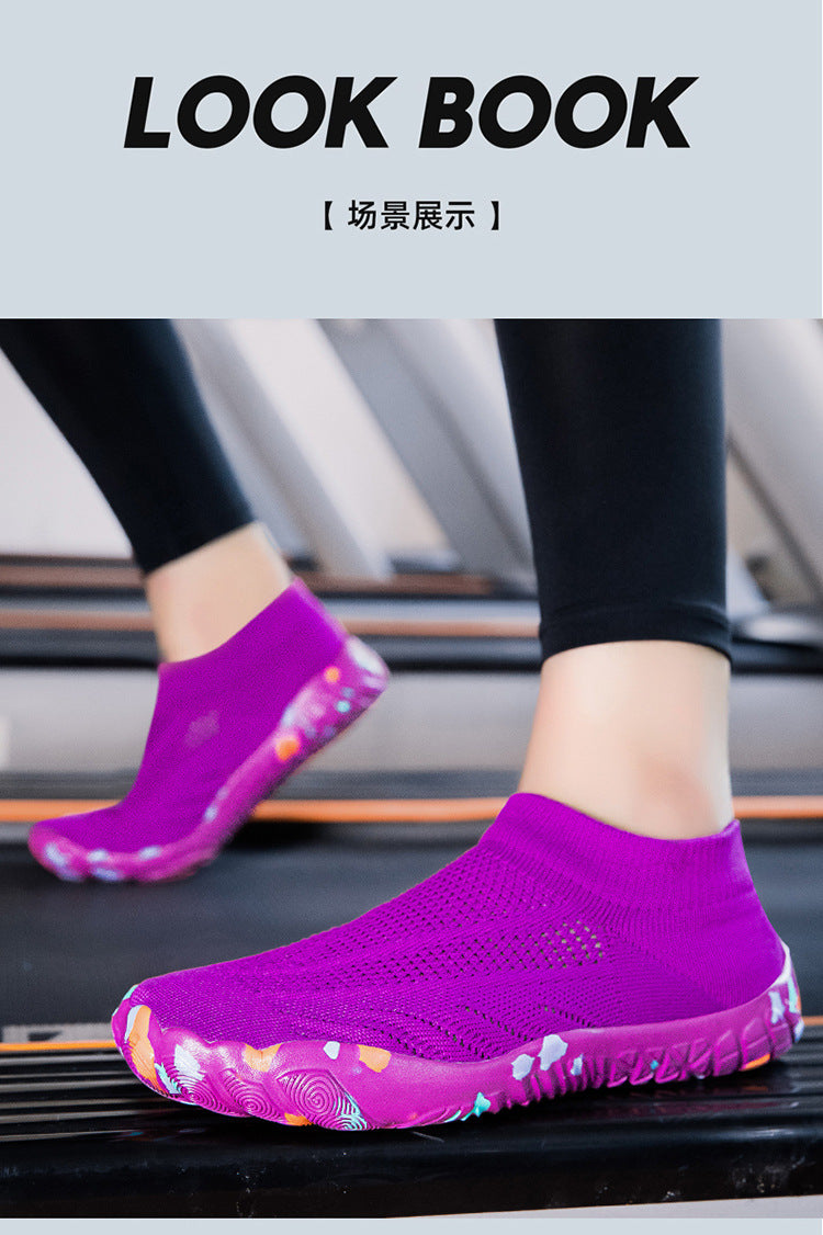 Indoor Fitness Shoes for Men and Women, Skipping Rope Shoes, Shock-Absorbing Soft-Soled Treadmill Shoes, Aerobics Squat Shoes, Non-Slip Comprehensive Training Shoes