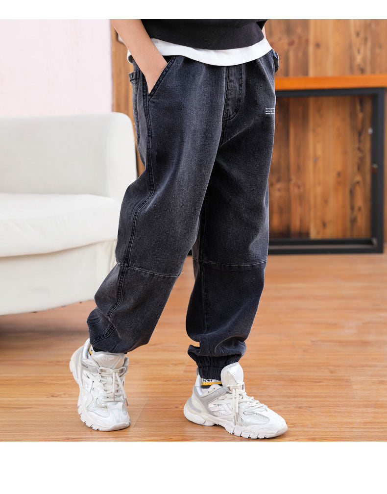 New Casual Kids Boys Clothes Jeans Pants Children Wears Denim Clothing Infant Baby Trousers Bottoms 4 5 6 7 8 9 10 11 12Years