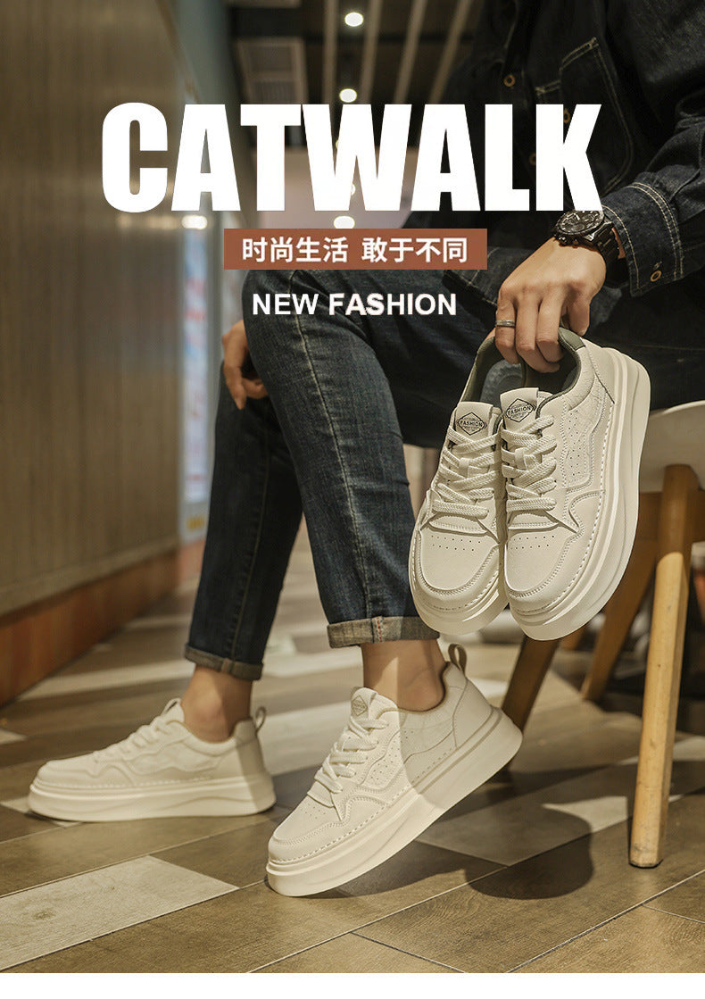 Popular Men's Shoes 2025 New Spring Casual All-match Men's Running Height Increasing Sports Wear-resistant Non-slip Trendy Shoes for Torre