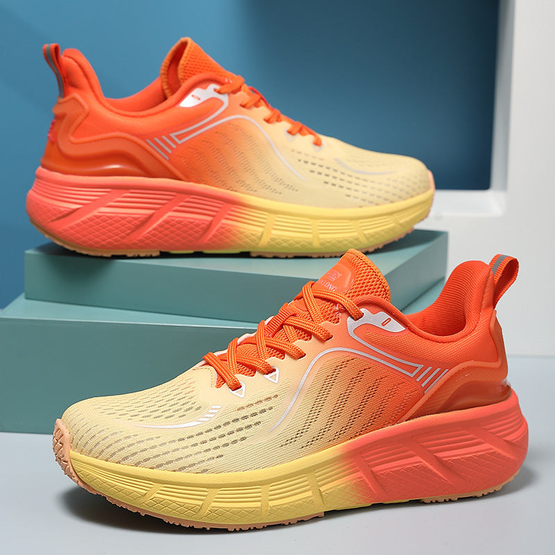 Reflective Night Vision Sports Shoes for Men, Breathable Non-Slip Running Shoes, Shock-Absorbing Professional Marathon Running Shoes, Shock-Absorbing Skipping Shoes for Women
