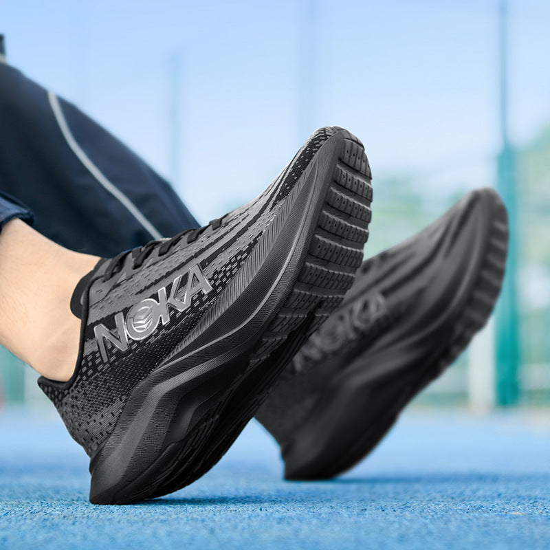 2025 Men's Shoes Autumn and Summer New Mesh Running Shoes Sports Shoes Breathable Shock Absorbing Soft Sole Student Shoes Lightweight Running Shoes