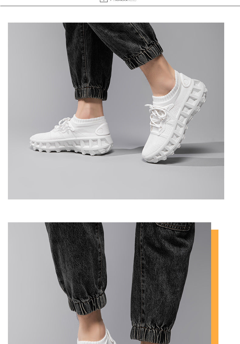 Summer Breathable Mesh Sports Shoes for Men, Soft Soles, Shock Absorption, Wear-Resistant, Lightweight Casual Running Shoes, Comfortable and Trendy Shoes