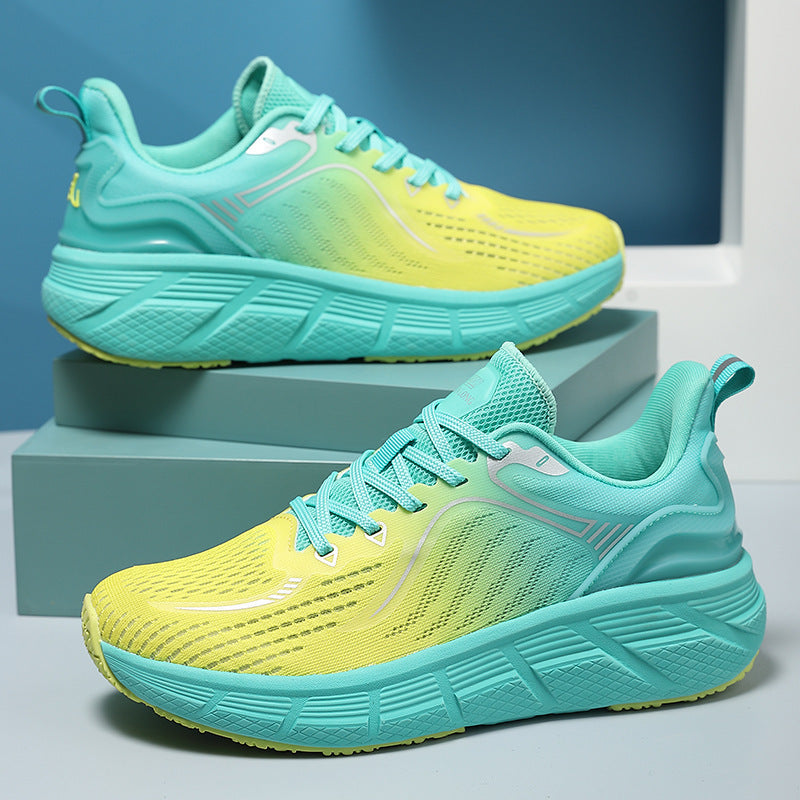 Reflective Night Vision Sports Shoes for Men, Breathable Non-Slip Running Shoes, Shock-Absorbing Professional Marathon Running Shoes, Shock-Absorbing Skipping Shoes for Women